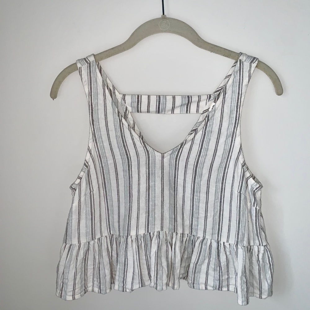 BP. Cutout Peplum Tank Top